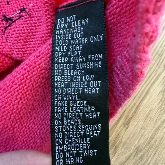 Michael Simon Vintage Panda Bamboo Pink Cardigan Sweater Womens Small Novelty 3D - Picture 9 of 10